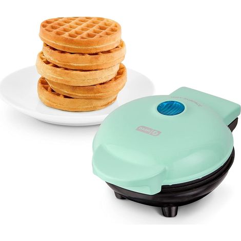 Mini gaufrier DASH pour gaufres individuelles, frites et gaufres cétogènes avec surfaces antiadhésives faciles à nettoyer - AquaForge (1/2)