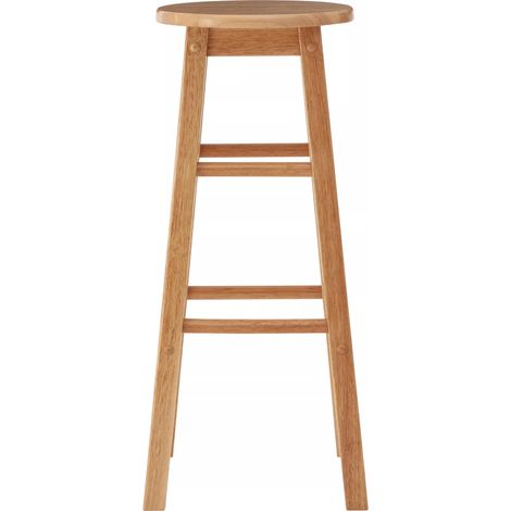 Interiors by Premier Sustainable Hevea Wood Tall Bar Stool, Wooden Bar Stool, Solid Wood Bar Stool, Wooden Breakfast Bar Stool (1/5)
