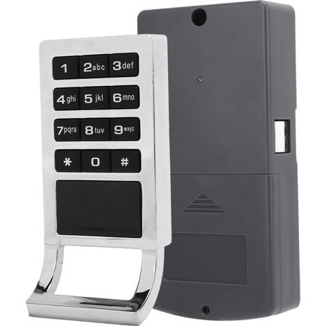 Beyamis Serrure à clavier tactile numérique DH-113YA, en alliage de zinc, serrure électronique sans clé pour porte de rangement (tiroir, armoire, etc.). (1/5)