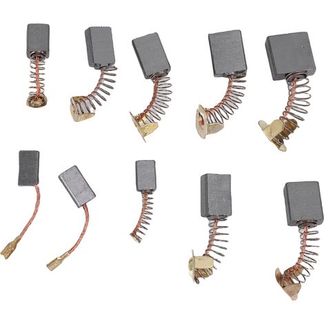 Lot de 40 balais de charbon pour moteurs électriques, 10 tailles assorties, en graphite et cuivre, pour la réparation d'outils électriques.