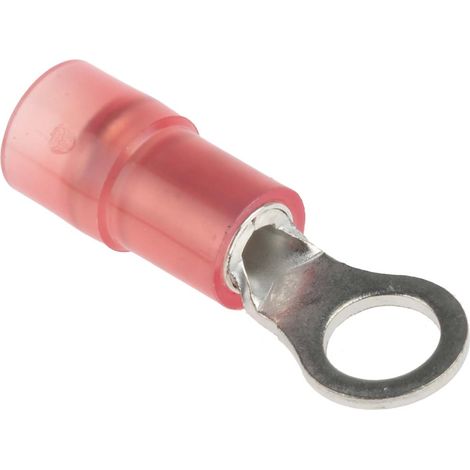 Cosses à œillet RS PRO, Isolé, Rouge, 1.5mm², M4 (8), 6.6mm (1/3)