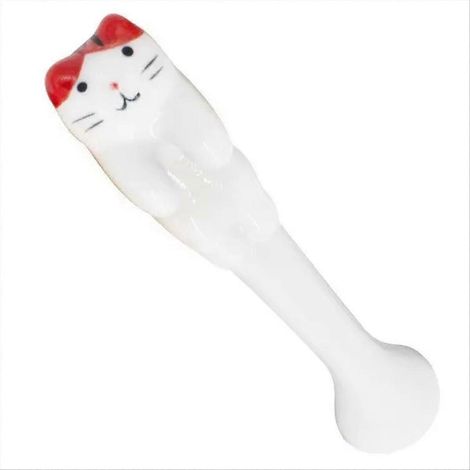 Mignon Animal Spoon suspendu café Dessert Spoon céramique Cartoon chat Spoon chat suspendu Spoon cuisine outils C (1/5)