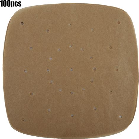 7.5in Perforated Square Steamer Paper Liners for Air Fryer Cooking Steaming(Natural Color) (1/5)