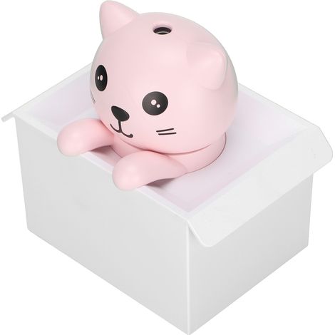Humidificateur USB en Forme de Chat Mignon, 330ml - Brumisation Réglable et Silencieux pour Chambre, Bureau et Voyage (1/5)