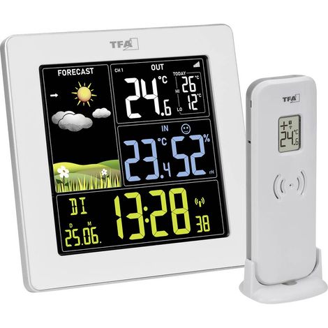 TFA Dostmann SUN 2 35.1174.02 Station météo radiopilotée Prévisions météorologiques 12 à 24 heures Nombre de capteurs m