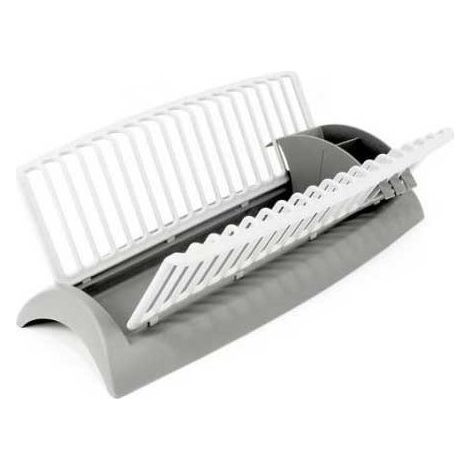 Égouttoir à Vaisselle en Plastique Gris et Blanc (1/2)