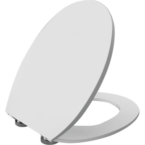 Toilettensitz umkehrbar - WC-Sitz mit verstellbaren Edelstahlscharnieren und von unten verschraubbar (1/5)