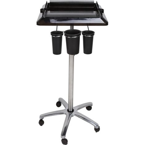 Chariot de coiffure réglable en hauteur avec plateau de rangement pour outils, support mobile pour salon de coiffure, présentoir à accessoires (1/5)