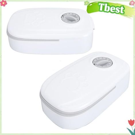 Mangeoire automatique pour chats - TBEST - Multifonction Détachable - Rose - Humide & Sec - Chats et petits/moyens chiens (1/5)