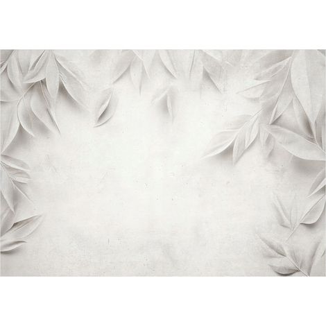 Papier peint lierre béton gris décoration murale – 150 x 105 cm Wallarena (1/4)
