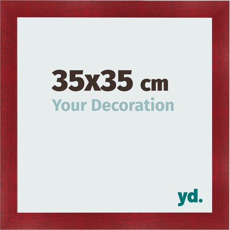 yd. - Cadre photo 35x35 - Vin Rouge Patine - MDF - Pisa (1/5)