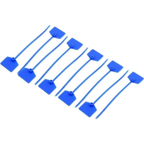 GDHZS-10 éléments autobloquants nylon 3×120 mm - étiquettes fil bleu zip - connecteurs cordon marqueur (1/3)