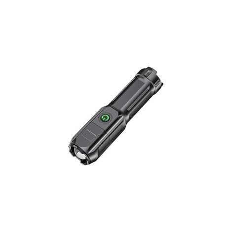 Lampe de poche télescopique zoomable, rechargeable USB, projecteur compact – (1/4)