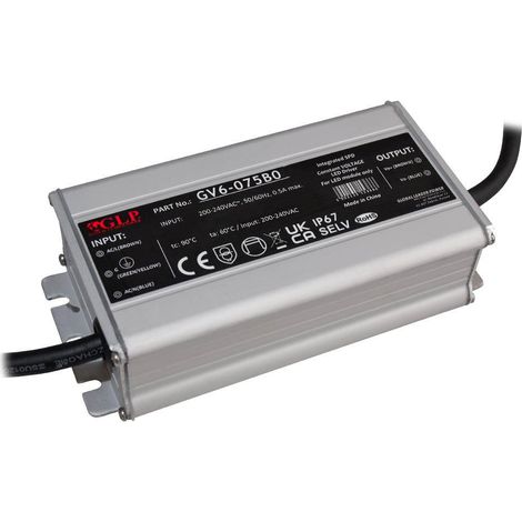GLP GV6-075B024 LED Netzteil 75W 24V 3.1A IP67 Schaltnetzteil CV