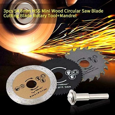 Lama Sega Circolare, 3pz 54,8mm HSS Seghe Circolari Mini Sega Circolare Disco (1/5)