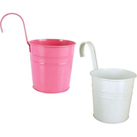 Ciieeo 2 Cubes suspendus en fer blanc pour fleurs et plantes, pratiques décoratifs balcon fenêtre (1/5)