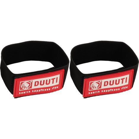 DUUTI 2pcs Bandeau Élastique pour Vélo, Attache Sécurisée Jambe Équipement Cyclisme Rouge (1/5)
