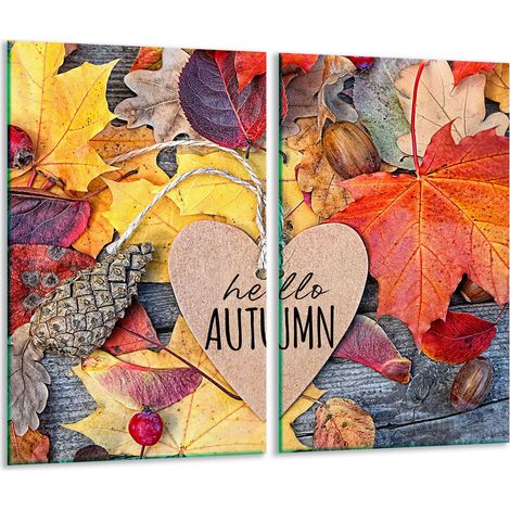 Tagliere in vetro 2x 30x52 autunno (1/5)
