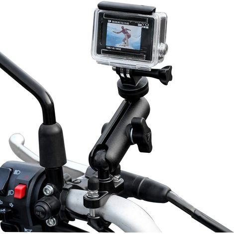 Tkoofn Fahrrad Motorrad Halterung für GoPro,360° Drehbar Einstellbar Universal Metall Lenkerhalter Halterung für Action Kamera Hero 12 11 10 9 7 6 5 3,SJCAM DJI Insta Canon Nikon Sony Aktions Kamera (1/5)