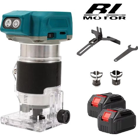Desbrozadora, motor sin escobillas, velocidad ajustable, 2 baterías (1/2)
