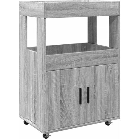 Maison Exclusive - Carrello Bar Grigio Sonoma 60x39,5x89 cm in Legno Multistrato