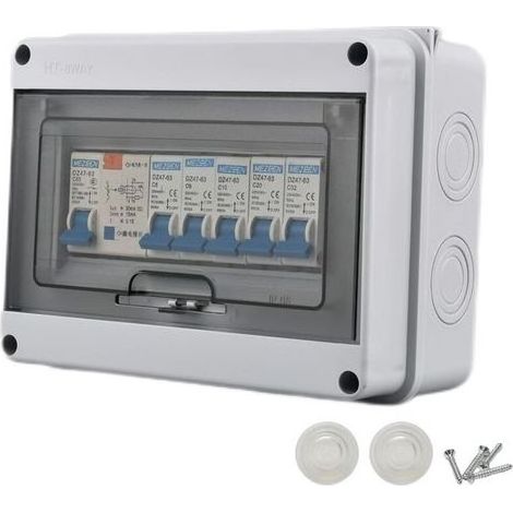 Ackerman Panel electric complete, 6 circuits, 63HAS 220V, IP65, protection against the overloads, for use household and industrial (1/5)