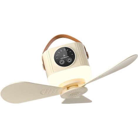 Ventilateur de plafond rechargeable USB avec télécommande, batterie 7200 mAh, lumière LED pour le camping et les résidences étudiantes (1/5)