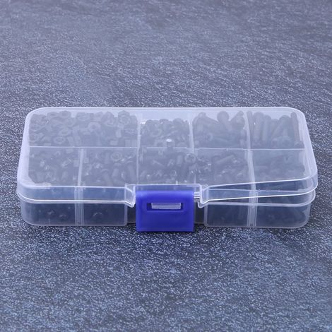 Kit d'écrous M3 en nylon WA, 800 pièces, écrous noirs M3, boîte (1/5)
