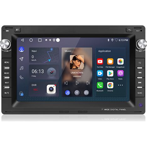 7 pouces Carplay Autoradio pour VW Polo 9N Golf 4 Passat B5 Android 2+64G JUNSUN