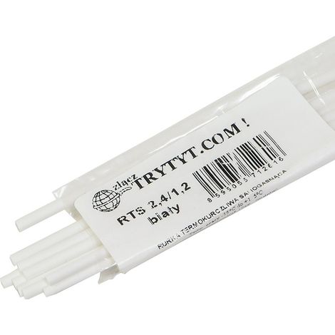 10x gaine thermorétractable RTS 2.4/1.2 blanche (1/3)