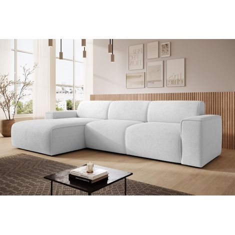 AX LIVING Couch Sofa L Form Didim mini Weiß 310 cm stilvoll L