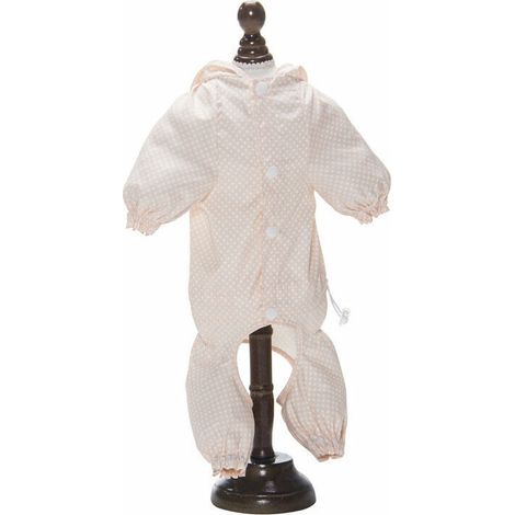 Imperméable pour chien avec capuche, manteau pour chien pour animaux de compagnie, poncho imperméable ajustable, vêtement de pluie d'extérieur, poncho avec ouverture pour harnais (L, rose) (1/5)