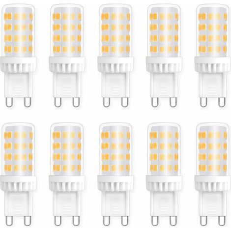 G9 LED-Lampen 5 W, entspricht 40 W 50 W Halogenlicht, 450 lm, Neutralweiß 4000 K, AC 220 V, Standard-G9-Sockel, energiesparend, für Deckenbeleuchtung, Küche, Schlafzimmer, Wohnzimmer, 10er-Pack