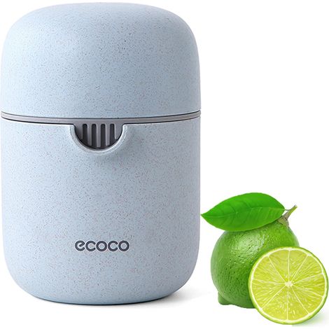 Spremiagrumi manuale semplice, spremiagrumi portatile, piccolo spremiagrumi per lime e arance, bicchiere multiuso per diversi tipi di frutta (blu)