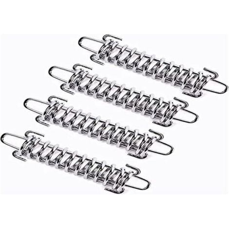 Ressort De Tension Pour Voile D'ombrage - Acier Haute Résistance - 10x3 Cm - Pour Tente Et Auvent - Lot De 4 (1/2)