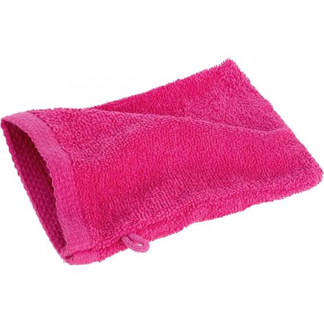 EUROFIRANY ASCIUGAMANO LISCIO 1 GUANTO PER LAVAGGIO IN COTONE 16 X 21 CM MAGENTA (1/5)