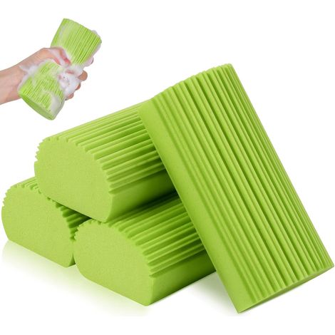Ce lot de 4 éponges réutilisables est idéal pour les tâches ménagères, comme la vaisselle et le nettoyage des vitres. C'est un outil de nettoyage multifonctionnel pour la maison.