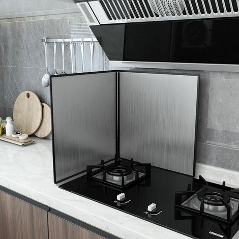 Plaque Anti Projection Cuisine Pliable Protection D'écran Anti-éclaboussures, Protection pour la Cuisine et Plaque de Cuisson,Protection d'écran Anti-éclaboussures pour cuisinière(40X40cm) (1/4)