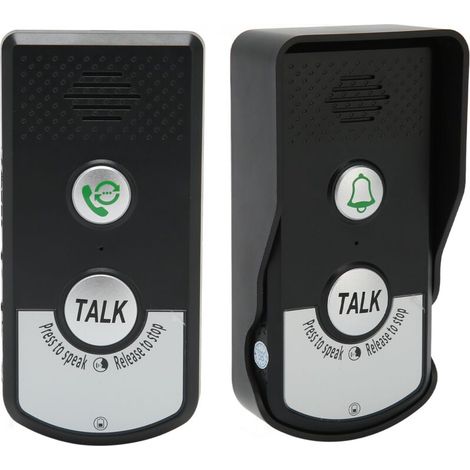 – Citofono wireless impermeabile IP54 – Portata 1000 m – Batteria al litio da 2000 mAh – Installazione wireless – Per casa e hotel -Crezuo