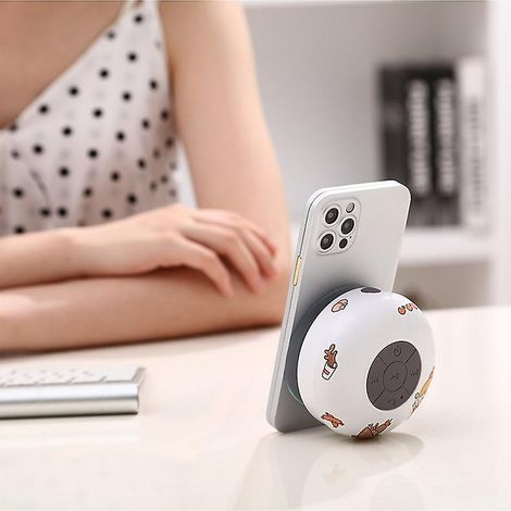 Enceinte Bluetooth étanche pour salle de bain (blanche)
