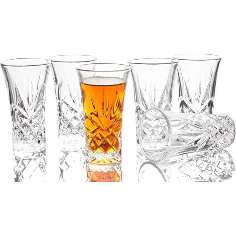 Tequila-Gläser 58ml Schwerer Boden 6er Set Shot Glas Whiskey Wodka Likör (1/5)