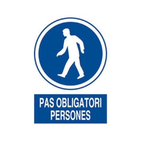 Senyals d'Obligació Obligatori Persones (señal en catalán)                                                          297X210 mm (1/2)