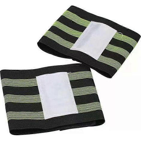 2 paires de sangles de pantalon réfléchissantes pour vélo, accessoire de sécurité réfléchissant pour la sécurité des jambes, sangle de serrage, ceinture inférieure, sangle de poignet pour la conduite  (1/4)