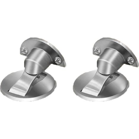Magnetischer Türstopper, unsichtbarer magnetischer Türstopper aus Edelstahl, robuster magnetischer Türstopper mit 3M-Kleberückseite zum Offenhalten der Tür (2PES)