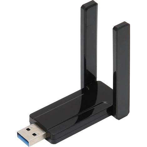 USB 3.0 Dual-Antennen-WLAN-Adapter für 2,4-GHz- und 5-GHz-Netzwerke – Hochgeschwindigkeits-Sender und -Empfänger
