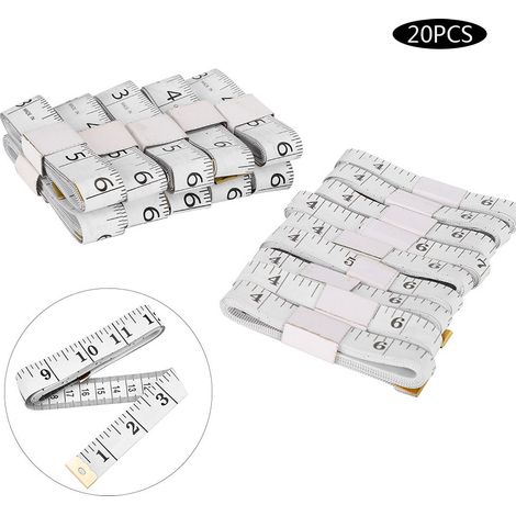 Ruban de Mesure Double Face pour Couture et Tailleur, 20 Unités - Mètre Ruban Souple (1/5)