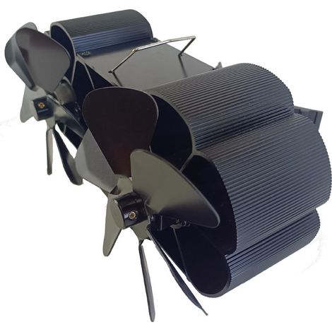 Ventilateur de cheminée 6 pales – Diffusion thermique silencieuse – Pour poêles à bois et granulés – Température de fonctionnement 80-250°C (1/3)