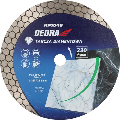 Disco de corte diamante Dedra h1046 230 mm segmentos panal (1/2)