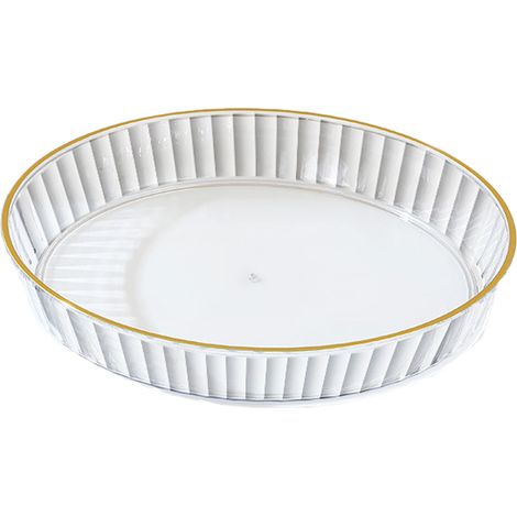 Plateau Rond Transparent - Pour Salon Café Table Basse Vanité Salle De Bain - 25 Cm Diamètre - En Acrylique - 1 Pièce (1/5)