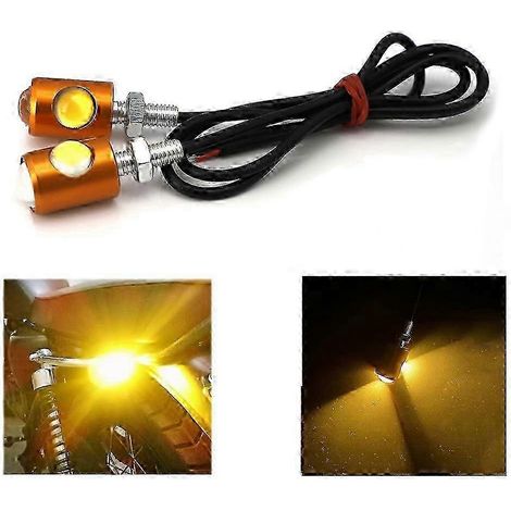 2 Stück LED-Motorrad-Blinker, superhelle LED-Kennzeichenbeleuchtung, Rücklicht, Bremslicht, Nebelscheinwerfer, blau - 2 Stück SZRH AS